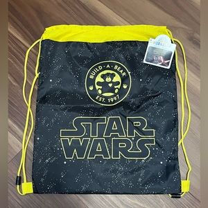 Black & Yellow Build A Bear Workshop Star Wars Galaxy String Bag NWT
